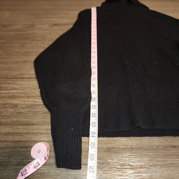 Quince Baby Alpaca-Wool Turtleneck NWT Black XS - Picture 3 of 8
